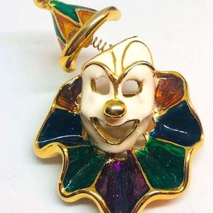 Vintage Articulated Clown Brooch/Pin